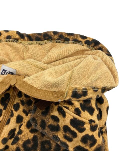 AiE（エーアイイー）AiE (エーアイイー) COTTON LINED PILE FLEECE LEOPARD PRINTEDパーカー ブラウン サイズ:Sの古着・服飾アイテム