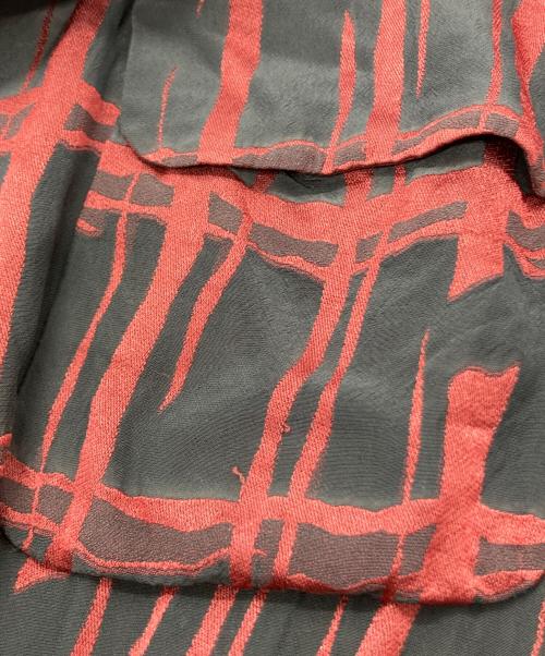 Needles（ニードルズ）Needles (ニードルズ) CUT OFF BOTTOM CLASSIC SHIRT グレー×レッド サイズ:Mの古着・服飾アイテム