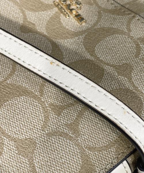COACH（コーチ）COACH (コーチ) ショルダーバッグ ホワイト×ベージュの古着・服飾アイテム