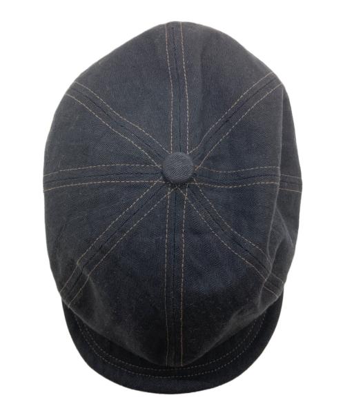 UNION SPECIAL OVERALLS（ユニオンスペシャルオーバーオールズ）union special overalls (ユニオンスペシャルオーバーオールズ) ヘリンボーンキャスケット ブラック×グレーの古着・服飾アイテム