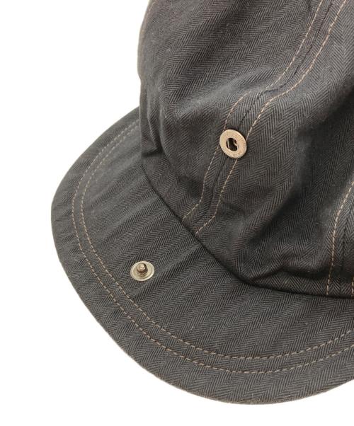 UNION SPECIAL OVERALLS（ユニオンスペシャルオーバーオールズ）union special overalls (ユニオンスペシャルオーバーオールズ) ヘリンボーンキャスケット ブラック×グレーの古着・服飾アイテム