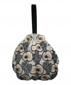 mina perhonenミナ ペルホネン）の古着「hanakaze pear bag」｜ブラック×ホワイト