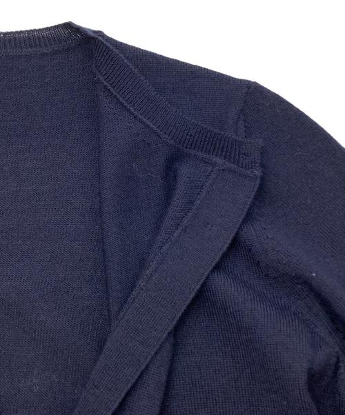 MIU MIU（ミュウミュウ）MIU MIU (ミュウミュウ) ラウンドネックカーディガン ネイビー サイズ:42の古着・服飾アイテム