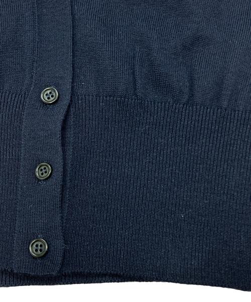 MIU MIU（ミュウミュウ）MIU MIU (ミュウミュウ) ラウンドネックカーディガン ネイビー サイズ:42の古着・服飾アイテム