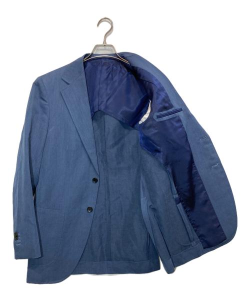 BEAMS F（ビームスエフ）BEAMS F (ビームスエフ) LASSIERE MILLS ウールリネン スーツ ブルー サイズ:46の古着・服飾アイテム
