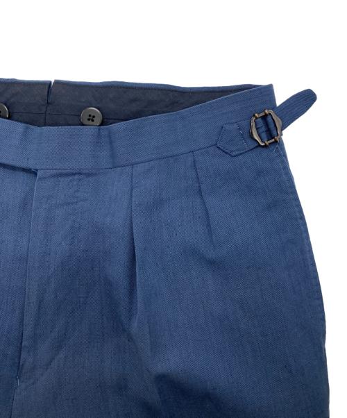 BEAMS F（ビームスエフ）BEAMS F (ビームスエフ) LASSIERE MILLS ウールリネン スーツ ブルー サイズ:46の古着・服飾アイテム