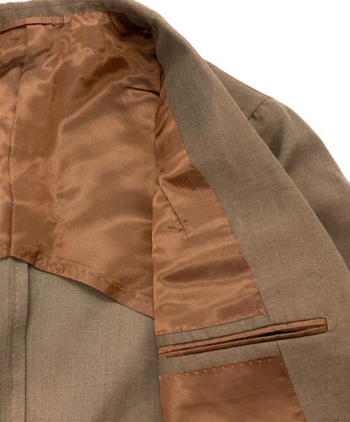 BEAMS F（ビームスエフ）BEAMS F (ビームスエフ) Savile Clifford ウールリネン ソリッド スーツ ブラウン サイズ:46の古着・服飾アイテム