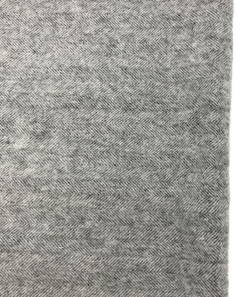 JOHNSTONS OF ELGIN（ジョンストンズオブエルガン）JOHNSTONS OF ELGIN (ジョンストンズオブエルガン) green label relaxing (グリーンレーベルリラクシング) ヘリンボーン大判ストール グレー サイズ:-の古着・服飾アイテム