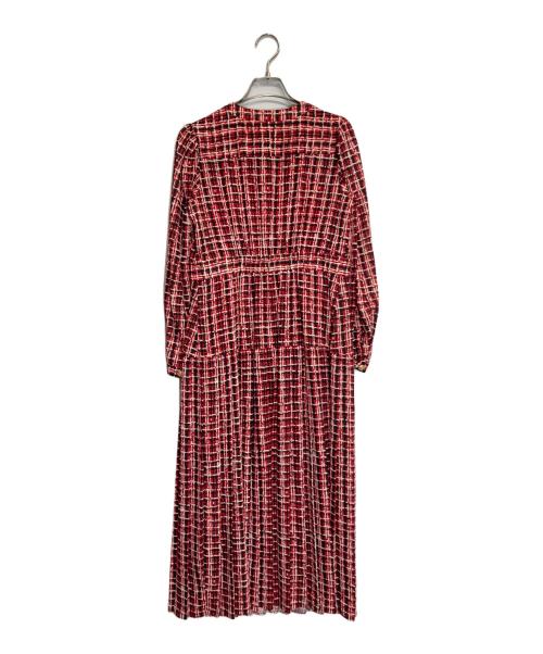 Diagram（ダイアグラム）Diagram (ダイアグラム) ツイードプリントワンピース レッド サイズ:36の古着・服飾アイテム