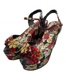 DOLCE & GABBANA（ドルチェ＆ガッバーナ）の古着「フラワービジューサンダル」｜マルチカラー