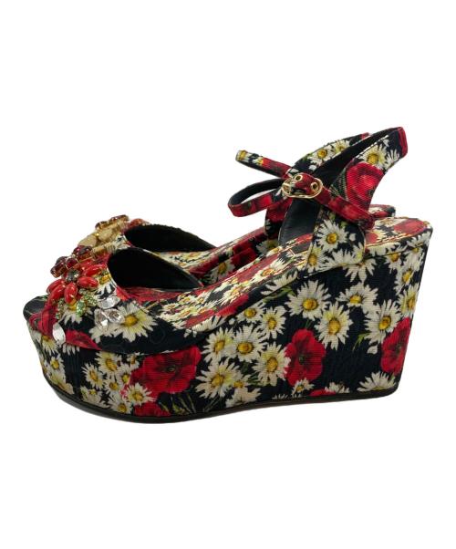 DOLCE & GABBANA（ドルチェ＆ガッバーナ）DOLCE & GABBANA (ドルチェ＆ガッバーナ) フラワービジューサンダル マルチカラー サイズ:-の古着・服飾アイテム