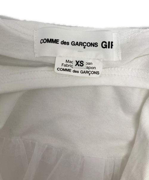 COMME des GARCONS GIRL（コムデギャルソンガール）COMME des GARCONS GIRL (コムデギャルソンガール) チュールドッキングtシャツ ホワイト サイズ:XSの古着・服飾アイテム