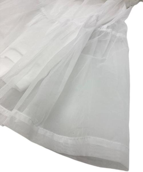 COMME des GARCONS GIRL（コムデギャルソンガール）COMME des GARCONS GIRL (コムデギャルソンガール) チュールドッキングtシャツ ホワイト サイズ:XSの古着・服飾アイテム