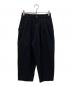 COMME des GARCONS COMME des GARCONS（コムデギャルソン コムデギャルソン）の古着「ポリエステル縮絨加工シャドーストライプクロップドパンツ」｜ネイビー