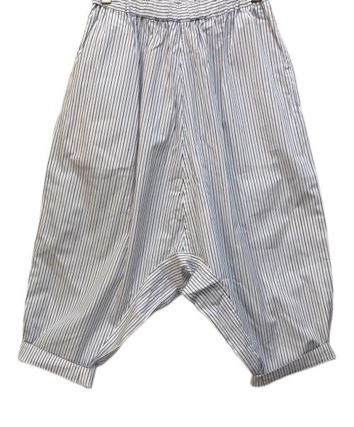 COMME des GARCONS COMME des GARCONS（コムデギャルソン コムデギャルソン）COMME des GARCONS COMME des GARCONS (コムデギャルソン コムデギャルソン) ストライプサルエルパンツ ブルー×ホワイト サイズ:XSの古着・服飾アイテム