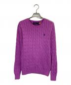 POLO RALPH LAURENポロ・ラルフローレン）の古着「ケーブルニット」｜パープル