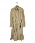 POLO RALPH LAURENポロ・ラルフローレン）の古着「コットンベルテッドシャツドレス」｜ベージュ