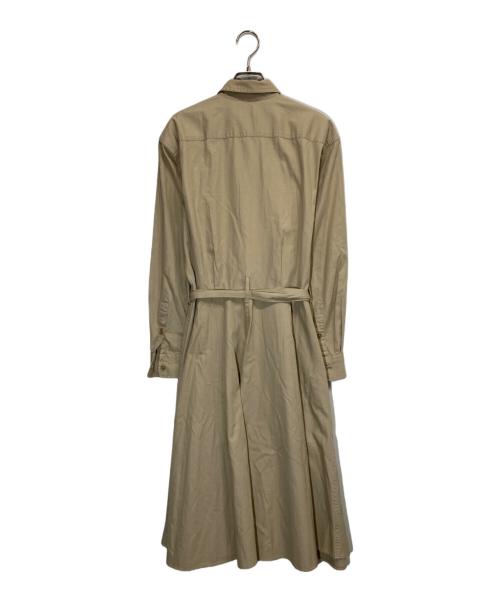 POLO RALPH LAUREN（ポロ・ラルフローレン）POLO RALPH LAUREN (ポロ・ラルフローレン) コットンベルテッドシャツドレス ベージュ サイズ:8の古着・服飾アイテム