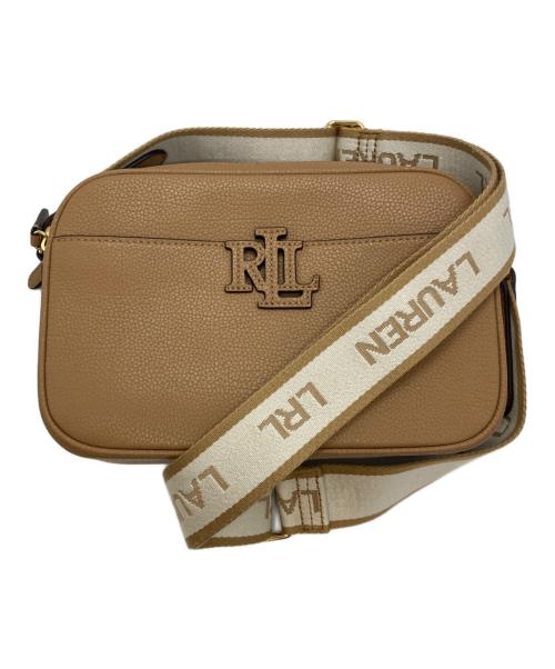 LAUREN RALPH LAUREN（ローレンラルフローレン）LAUREN RALPH LAUREN (ローレンラルフローレン) ロゴショルダーバッグ ベージュの古着・服飾アイテム