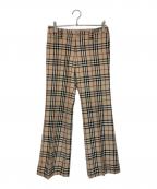BURBERRY BLUE LABELバーバリー ブルー レーベル）の古着「ノバチェックフレアパンツ」｜ベージュ