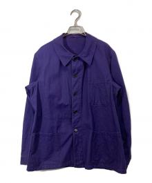 フランス軍（フランスグン）の古着「フレンチモールスキンワークジャケット」｜ネイビー