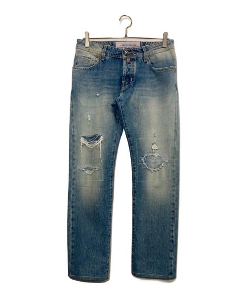 JACOB COHEN（ヤコブコーエン）JACOB COHEN (ヤコブコーエン) ダメージ加工デニムパンツ ブルー サイズ:30の古着・服飾アイテム