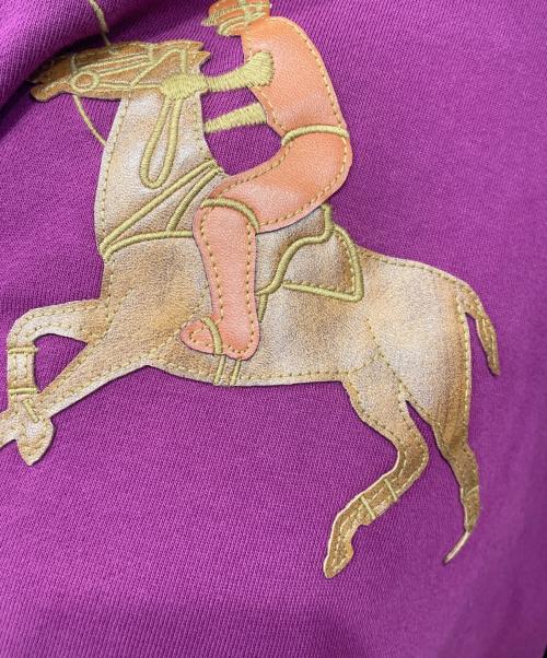 POLO RALPH LAUREN（ポロ・ラルフローレン）POLO RALPH LAUREN (ポロ・ラルフローレン) ポニーアップリケ フレンチテリー フーディ パープル サイズ:Sの古着・服飾アイテム