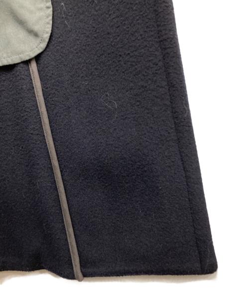 LANVIN en Bleu（ランバンオンブルー）LANVIN en Bleu (ランバンオンブルー) メルトンコンビキルティングコート ネイビー サイズ:36の古着・服飾アイテム