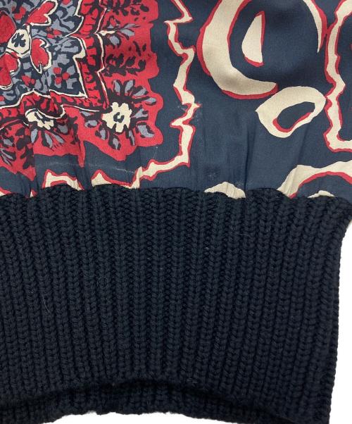 ETRO（エトロ）ETRO (エトロ) シルク切替ハイネックニット ネイビー サイズ:44の古着・服飾アイテム