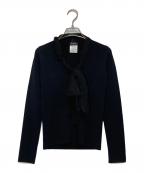 CHANELシャネル）の古着「ボウタイニット」｜ブラック