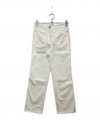 CHANELシャネル）の古着「カメリア ココマーク エンボスデニムパンツ」｜ホワイト