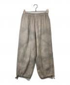 tricot COMME des GARCONSトリココムデギャルソン）の古着「タイダイ風シワ加工ウールパンツ」｜グレー