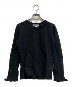 COMME des GARCONS COMME des GARCONSコムデギャルソン コムデギャルソン）の古着「リボンデザインレースブラウス」｜ブラック