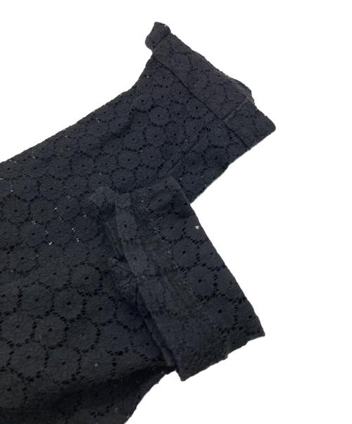 COMME des GARCONS COMME des GARCONS（コムデギャルソン コムデギャルソン）COMME des GARCONS COMME des GARCONS (コムデギャルソン コムデギャルソン) リボンデザインレースブラウス ブラック サイズ:XSの古着・服飾アイテム