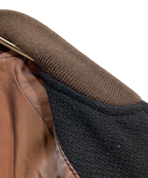 Schott（ショット）Schott (ショット) アームレザースタジャン ブラック×ブラウン サイズ:Ⅿの古着・服飾アイテム