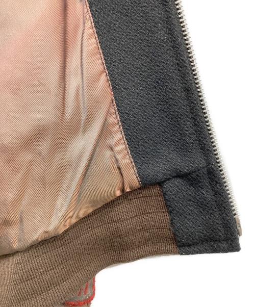 Schott（ショット）Schott (ショット) アームレザースタジャン ブラック×ブラウン サイズ:Ⅿの古着・服飾アイテム