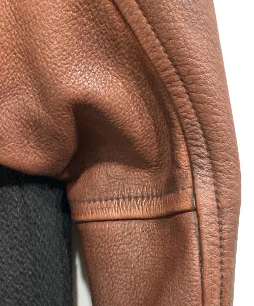 Schott（ショット）Schott (ショット) アームレザースタジャン ブラック×ブラウン サイズ:Ⅿの古着・服飾アイテム