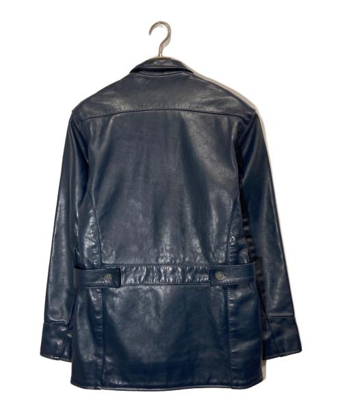 VANSON（バンソン）VANSON (バンソン) MODEL J レザーカーコート ネイビー サイズ:38の古着・服飾アイテム