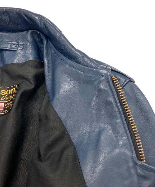 VANSON（バンソン）VANSON (バンソン) MODEL J レザーカーコート ネイビー サイズ:38の古着・服飾アイテム