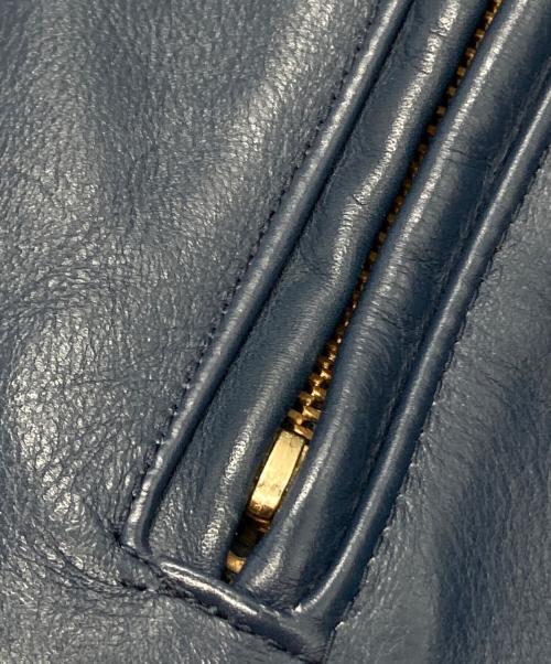 VANSON（バンソン）VANSON (バンソン) MODEL J レザーカーコート ネイビー サイズ:38の古着・服飾アイテム