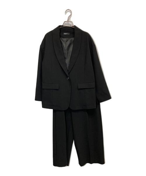 kurashi&trips publishing（クラシアンドトリップス パブリッシング）KURASHI&Trips PUBLISHING (クラシアンドトリップス パブリッシング) ショールカラーのオフィスジャケットセットアップ ブラック サイズ:下記参照の古着・服飾アイテム
