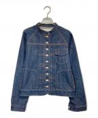 si-si-si comfortスースースーコンフォート）の古着「スタンドカラーベーシックデニムジャケット」｜インディゴ