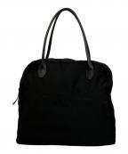 ourhomeアワホーム）の古着「レザー持ち手のトートバッグ」｜ブラック