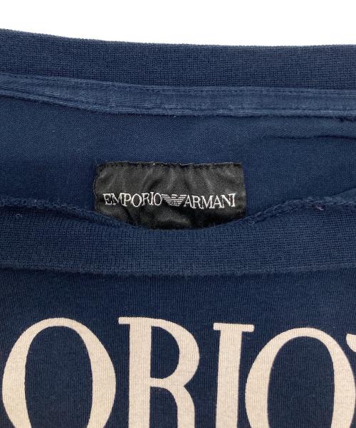 EMPORIO ARMANI（エンポリオ アルマーニ）EMPORIO ARMANI (エンポリオ アルマーニ) プリントTシャツ ネイビー サイズ:XLの古着・服飾アイテム