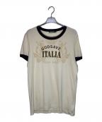 DOLCE & GABBANAドルチェ＆ガッバーナ）の古着「God Save Italia ShirT」｜ベージュ