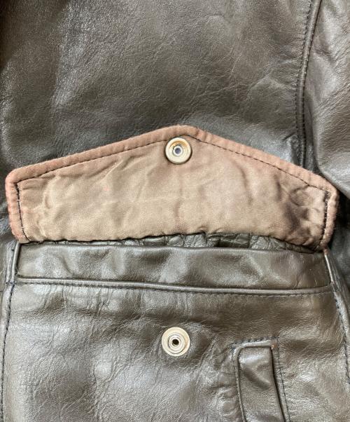 THIS GENUINE LEATHER GARMENT（ジェニュインレザーガーメント）THIS GENUINE LEATHER garment (ジェニュインレザーガーメント) 70'SG-1レザージャケット ブラウン サイズ:40の古着・服飾アイテム