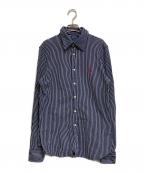 POLO RALPH LAURENポロ・ラルフローレン）の古着「KNIT DRESS SHIRTS」｜ネイビー×ホワイト