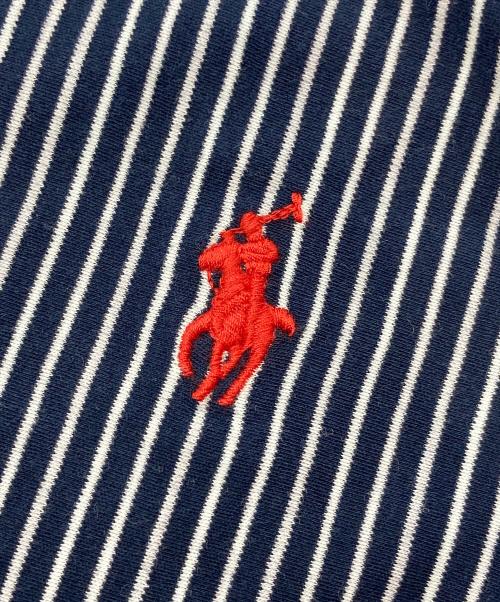 POLO RALPH LAUREN（ポロ・ラルフローレン）POLO RALPH LAUREN (ポロ・ラルフローレン) KNIT DRESS SHIRTS ネイビー×ホワイト サイズ:Lの古着・服飾アイテム