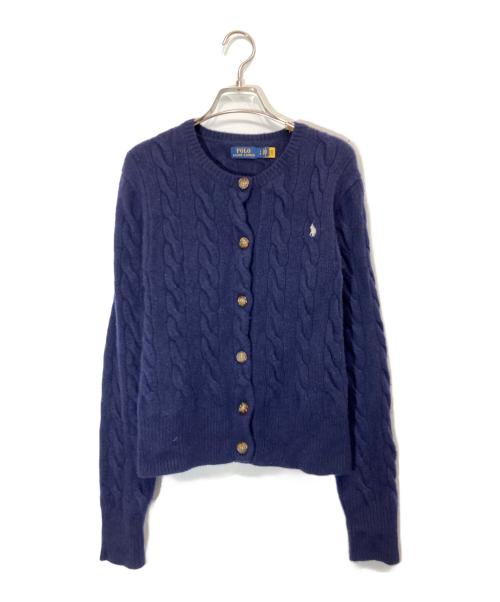POLO RALPH LAUREN（ポロ・ラルフローレン）POLO RALPH LAUREN (ポロ・ラルフローレン) ウールカシミヤ カーディガン ネイビー サイズ:SIZE Lの古着・服飾アイテム