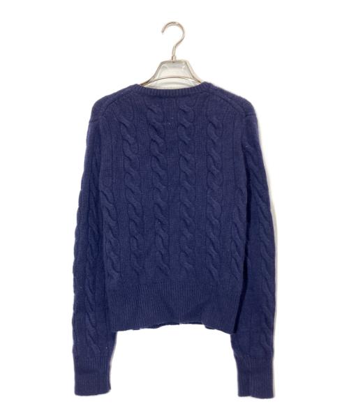 POLO RALPH LAUREN（ポロ・ラルフローレン）POLO RALPH LAUREN (ポロ・ラルフローレン) ウールカシミヤ カーディガン ネイビー サイズ:SIZE Lの古着・服飾アイテム